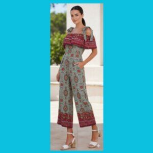 Milk & Honey Boho Jumpsuit Size Small